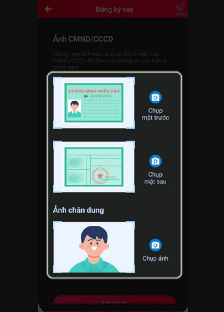 Cập nhật ảnh CCCD và ảnh chân dung