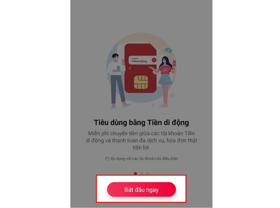 Bấm vào Bắt đầu ngay