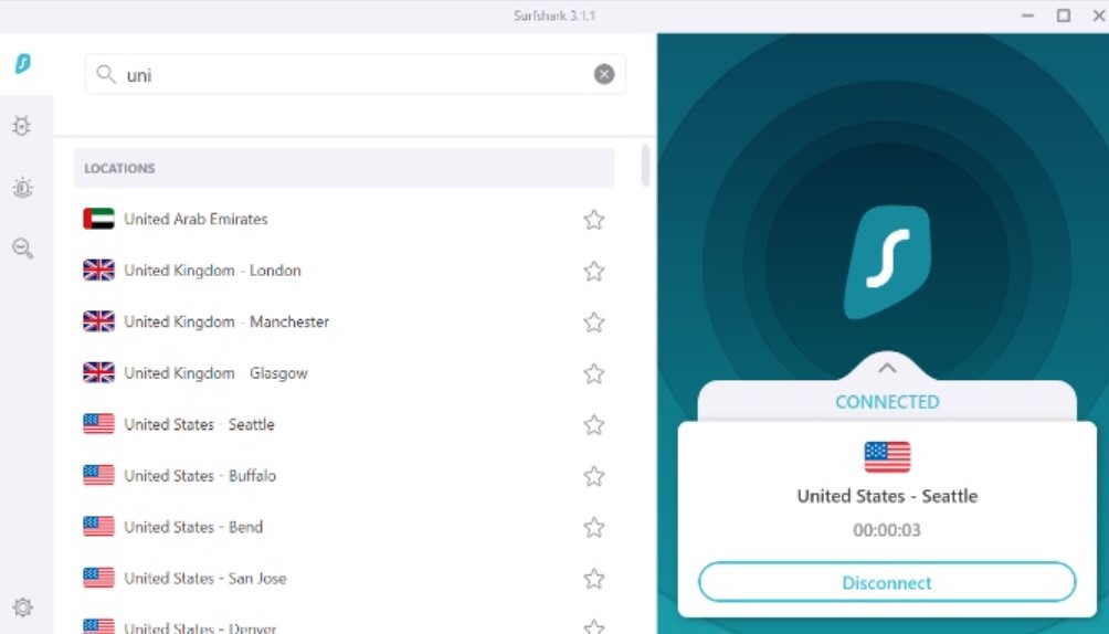 Chọn máy chủ Surfshark VPN phù hợp