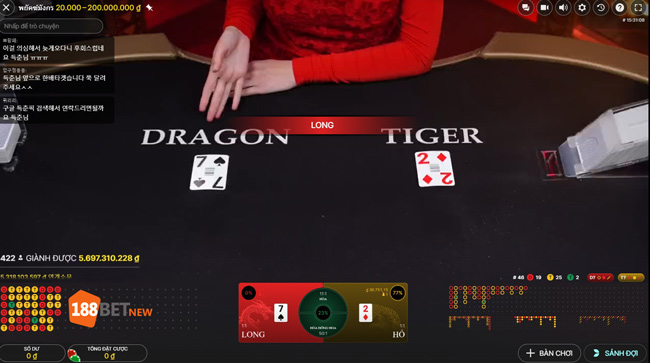 Vì sao lựa chọn chơi Rồng Hổ tại 188Bet