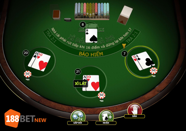 Chiến lược chơi Blackjack 3 Tụ tại 188Bet hiệu quả