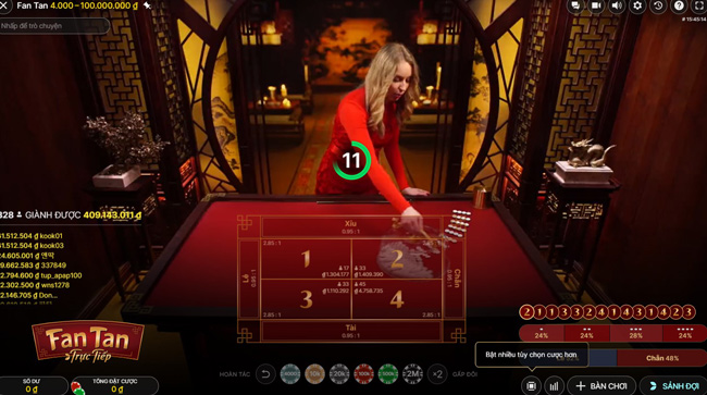 Mẹo chơi Fan Tan trực tuyến 188Bet hiệu quả