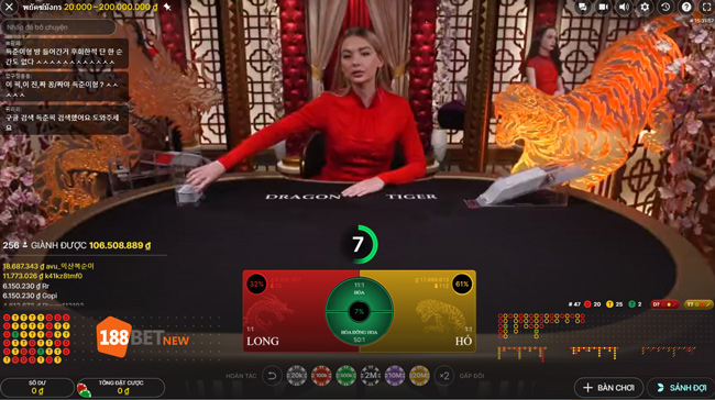 Mẹo chơi Rồng Hổ trực tuyến 188Bet hiệu quả