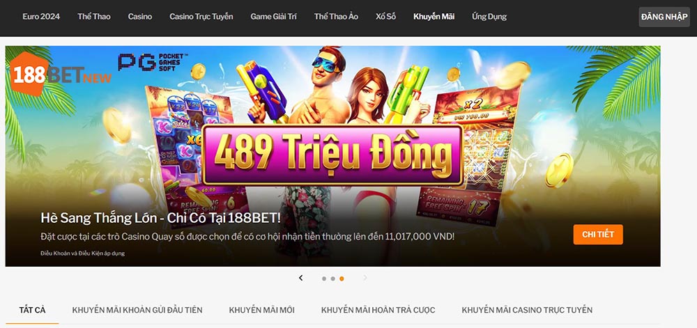 Khuyến mãi, ưu đãi nạp tiền hấp dẫn tại 188Bet