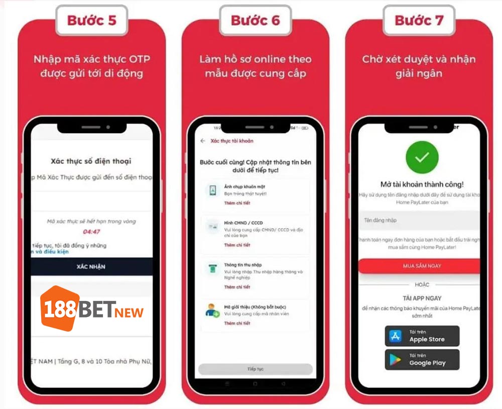 Các bước làm hồ sơ online để vay tiền Home Credit