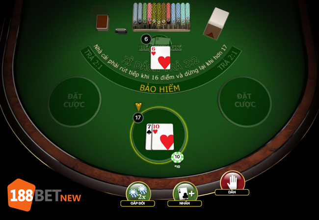 Nhận bài khi chơi Blackjack 3 tụ