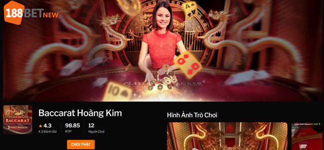 Chiến thuật và mẹo chơi Baccarat Hoàng Kim tại 188Bet hiệu quả