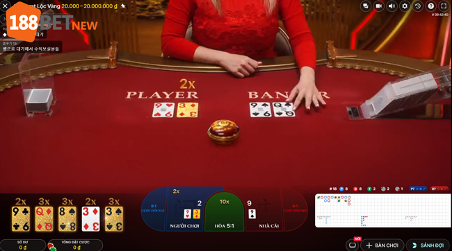 Sảnh live Baccarat Hoàng Kim 188Bet