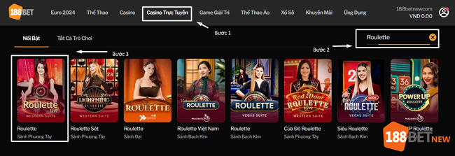 Truy cập sảnh Casino