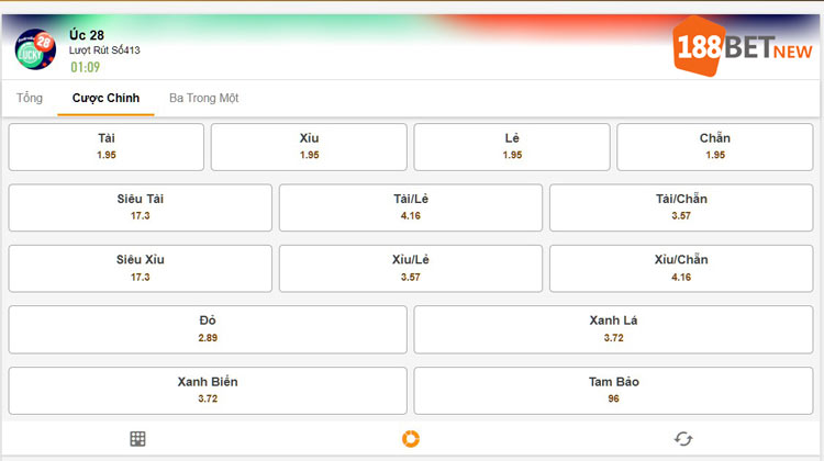 Chơi xổ số 188Bet cung cấp nhiều loại cược khác nhau
