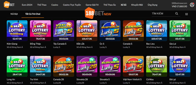 Ưu điểm cá cược xổ số tại 188Bet