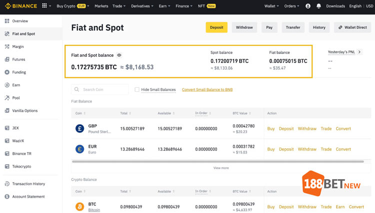 Lưu ý quan trọng khi nạp tiền USDT 188Bet