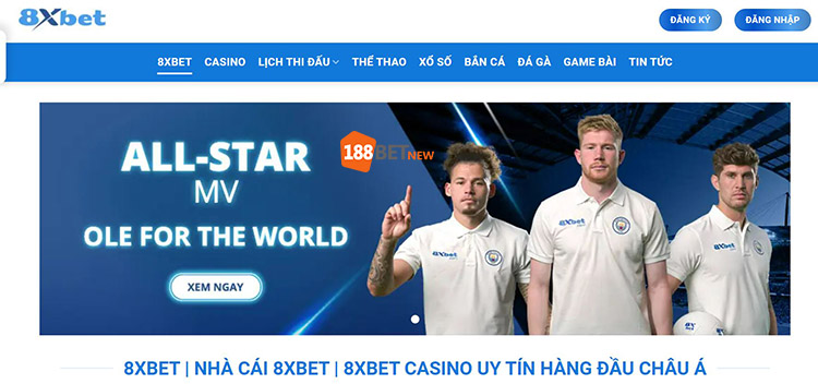 Nhà cái 8xbet: Trang chủ cá cược trực tuyến