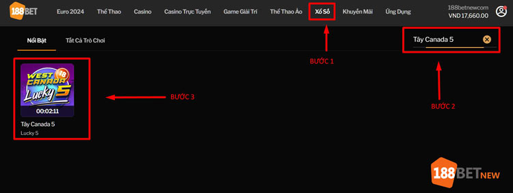 Quy trình mua vé số tại 188Bet